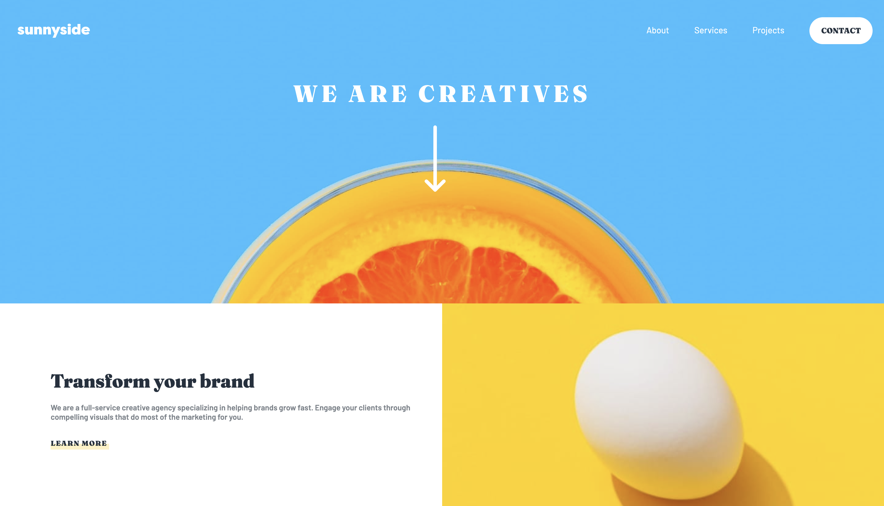 Sunnyside Landing Page